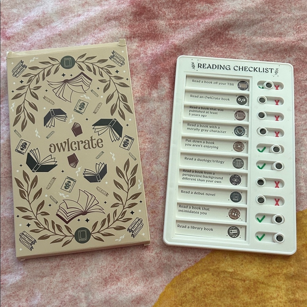 Owlcrate Reading Checklist and Box